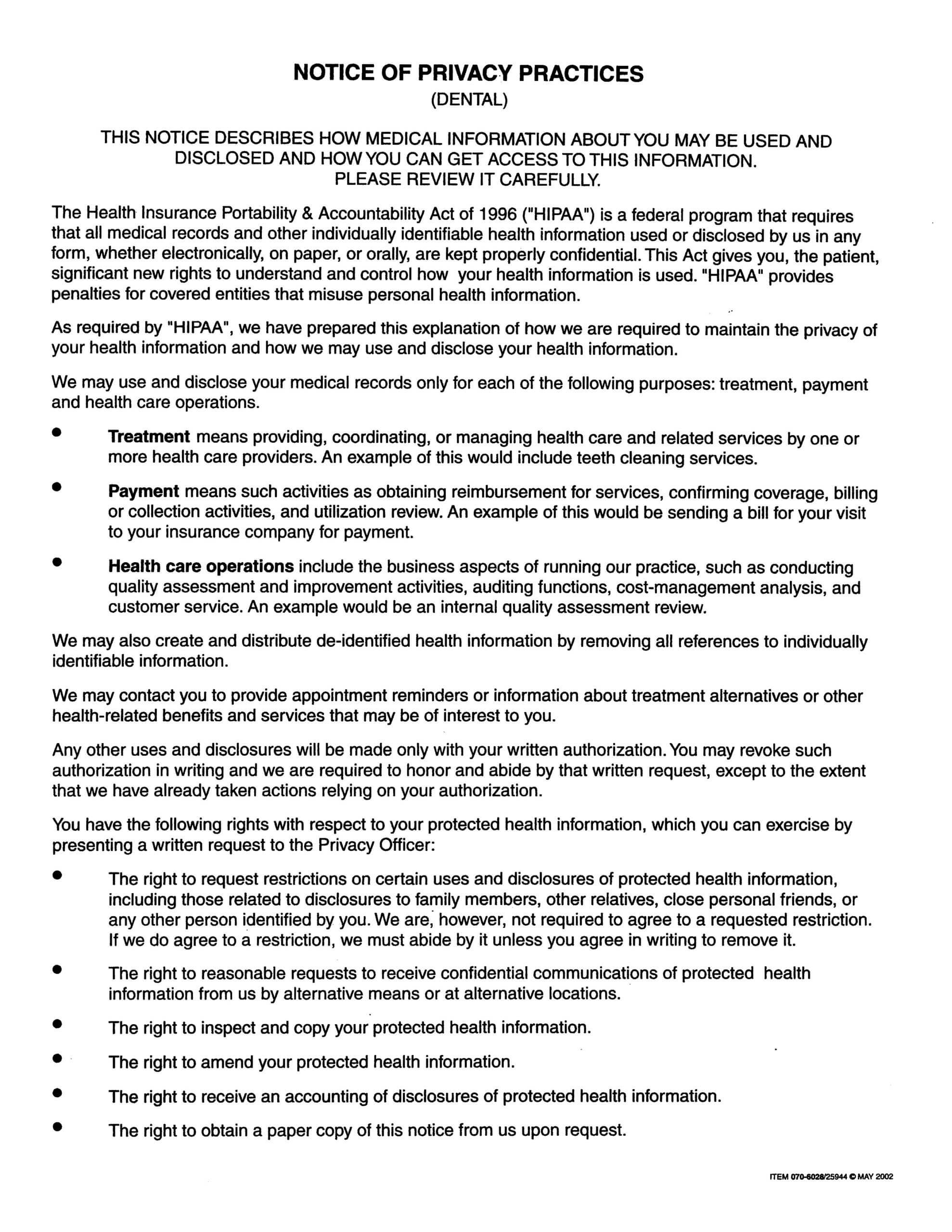 Patient Forms Reynolds Dental